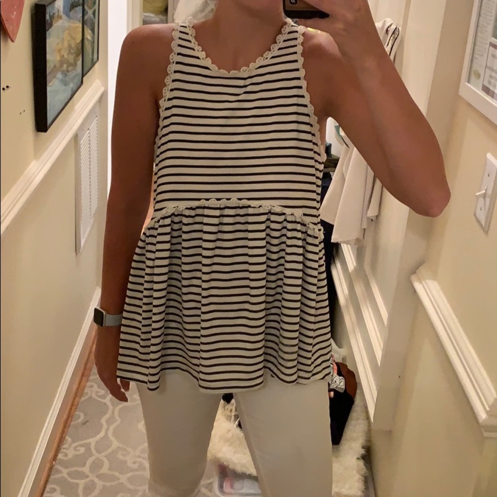 POL Striped Tank Top